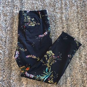 Floral ankle slacks size 4p